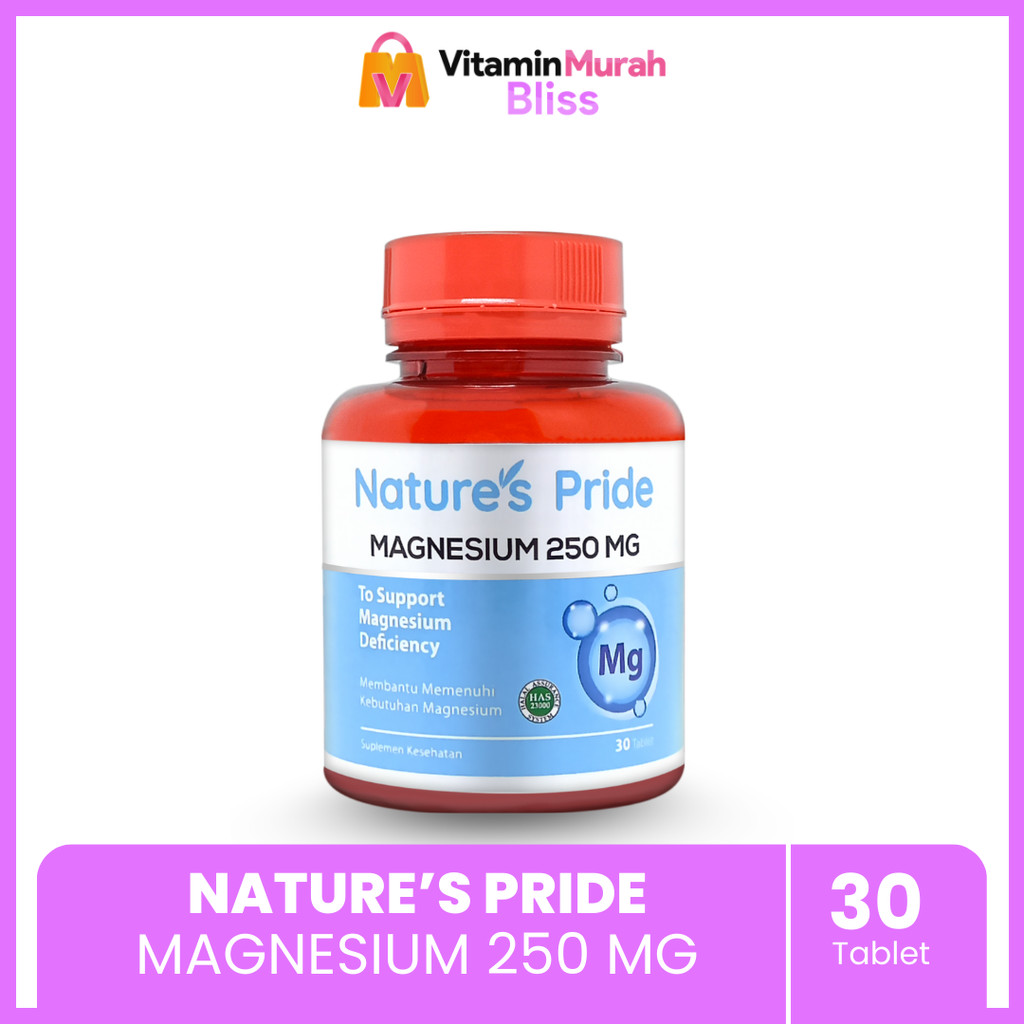 NATURE'S PRIDE MAGNESIUM 250mg ISI 30 & 100 TABLET - SUPLEMEN KESEHATAN