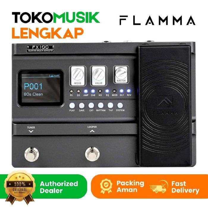 Flamma FX 100 FX100 Portable Multi Effect Pedal Efek Gitar Flamma FX100 Original