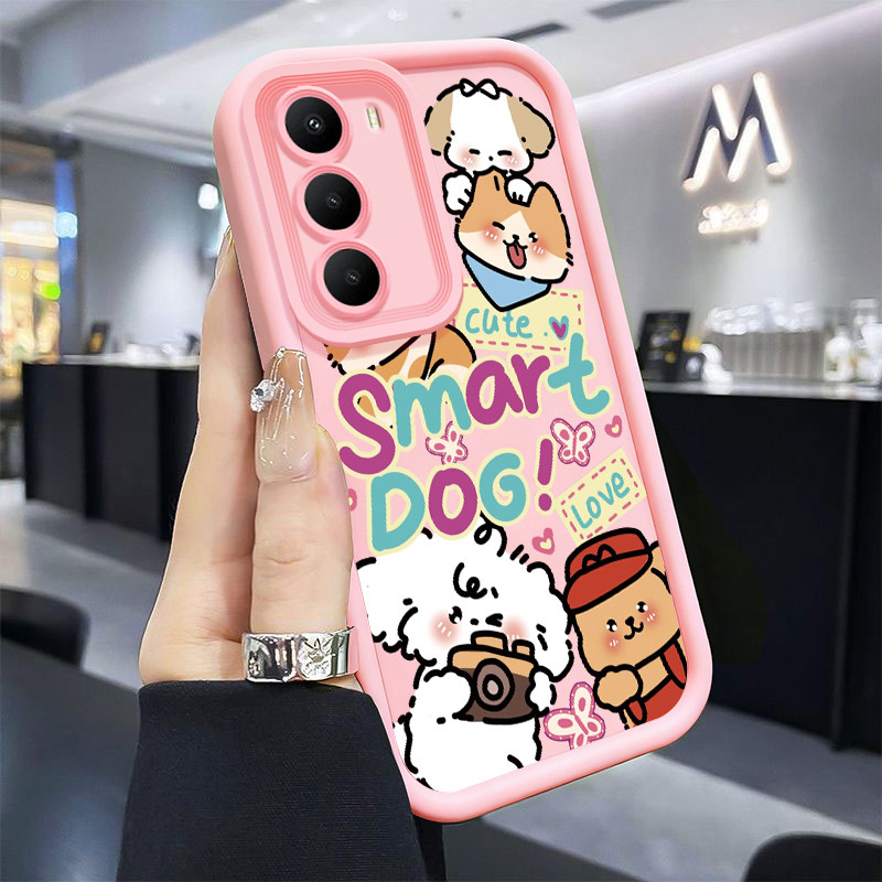 Casing Hp untuk Infinix Hot 60 5G Hot 60i 4G Case Kamera anak anjing Kasing silikon Cesing Bagus Sel