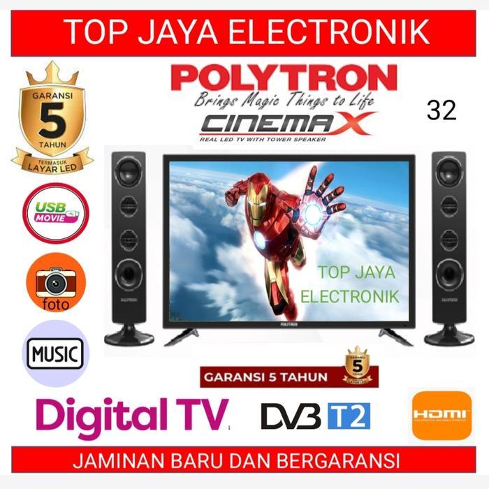 DIGITAL TV 32 INCH POLYTRON CINEMAX/DIGITAL TV POLYTRON 32 INCH CINEMAX - DUS dari Pabrik, Tanpa Bre