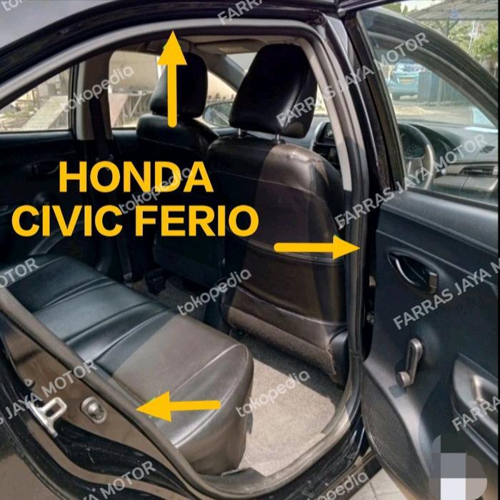 KARET BALON PINTU BAGIAN BODI HONDA CIVIC FERIO FUUL SET 5 PINTU