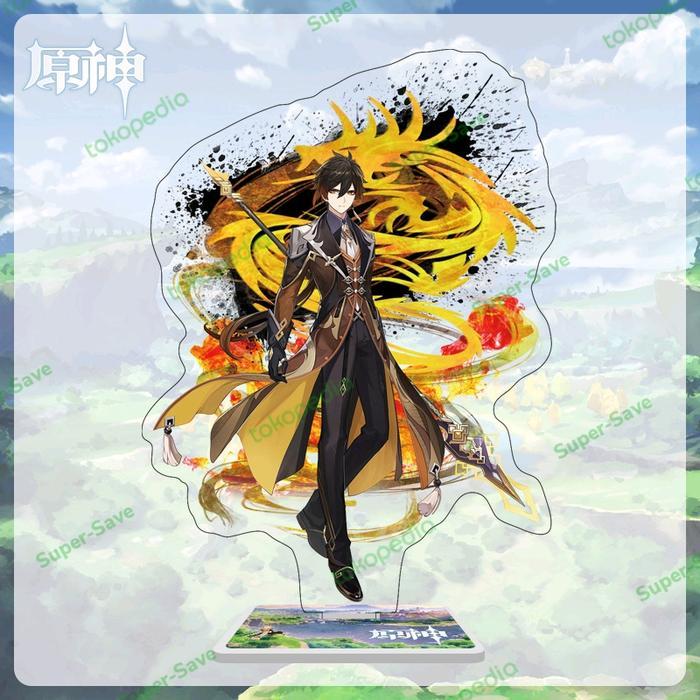 Genshin Impact Zhongli Xiao Hutao Raiden Standee Acryilic Figure New