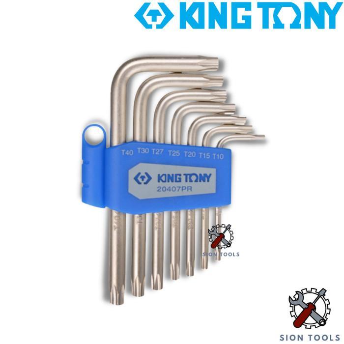KING TONY KUNCI L BINTANG SET (STANDARD TYPE) 7 PCS / STAR L WRENCH