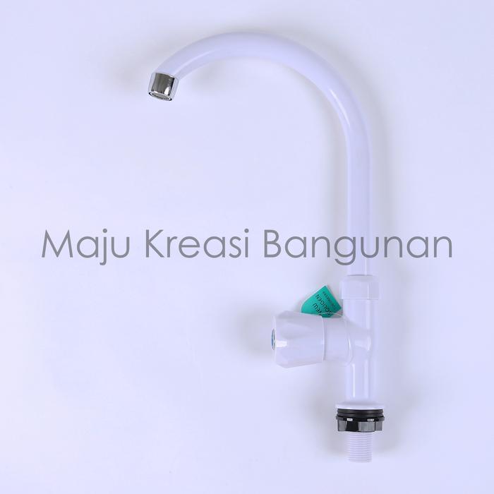 N3W Kran Angsa Tanam PVC New Soligen Keran Air Cuci Piring Sink Dapur Tancap Putih B1 B2 B3 B5
