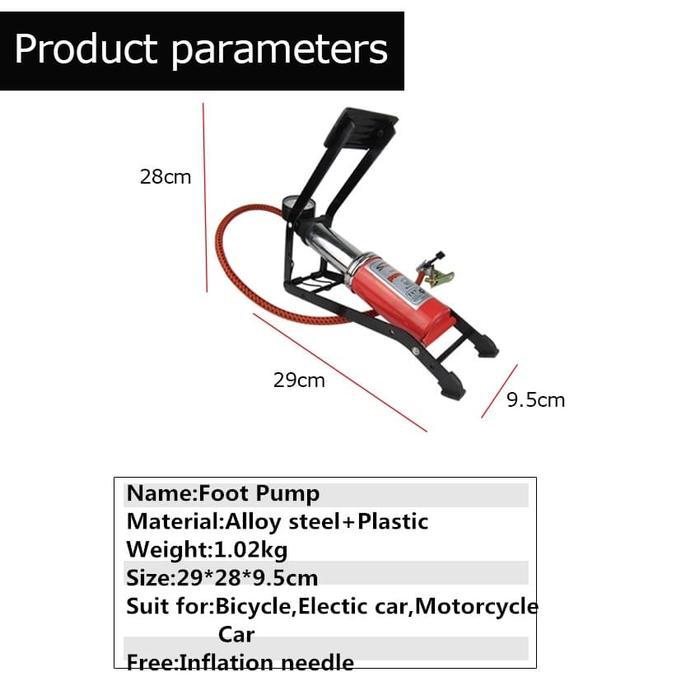 2 Tabung Pompa Angin Pompa Injak Kaki Darurat Foot Pump Ban High Quality Product