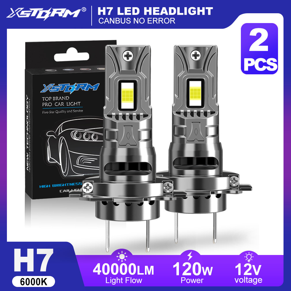 XSTORM H7 H4 LED Canbus Car Headlight H1 H11 9005 9006 LED Lights 120W 6000K With Fan Turbo Lights