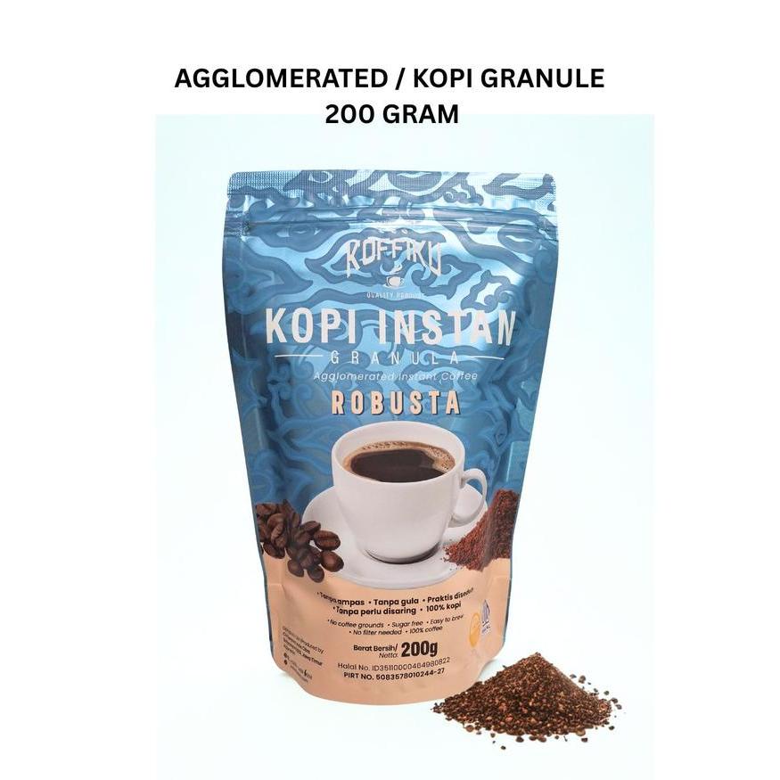 "New" [AGGLOMERATED] KOFFIKU Kopi Granule / Instant Black Coffee / Kopi Hitam Instan / Kopi Hitam