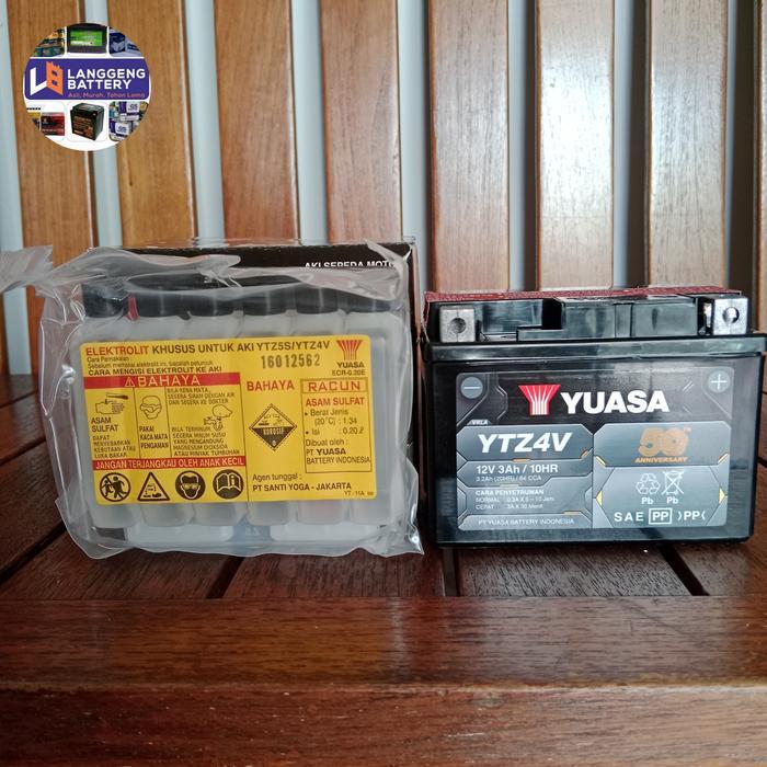 JTTOP" AKI ORIGINAL MOTOR YAMAHA MATIC YUASA YTZ4V / YTZ5S AKI KERING