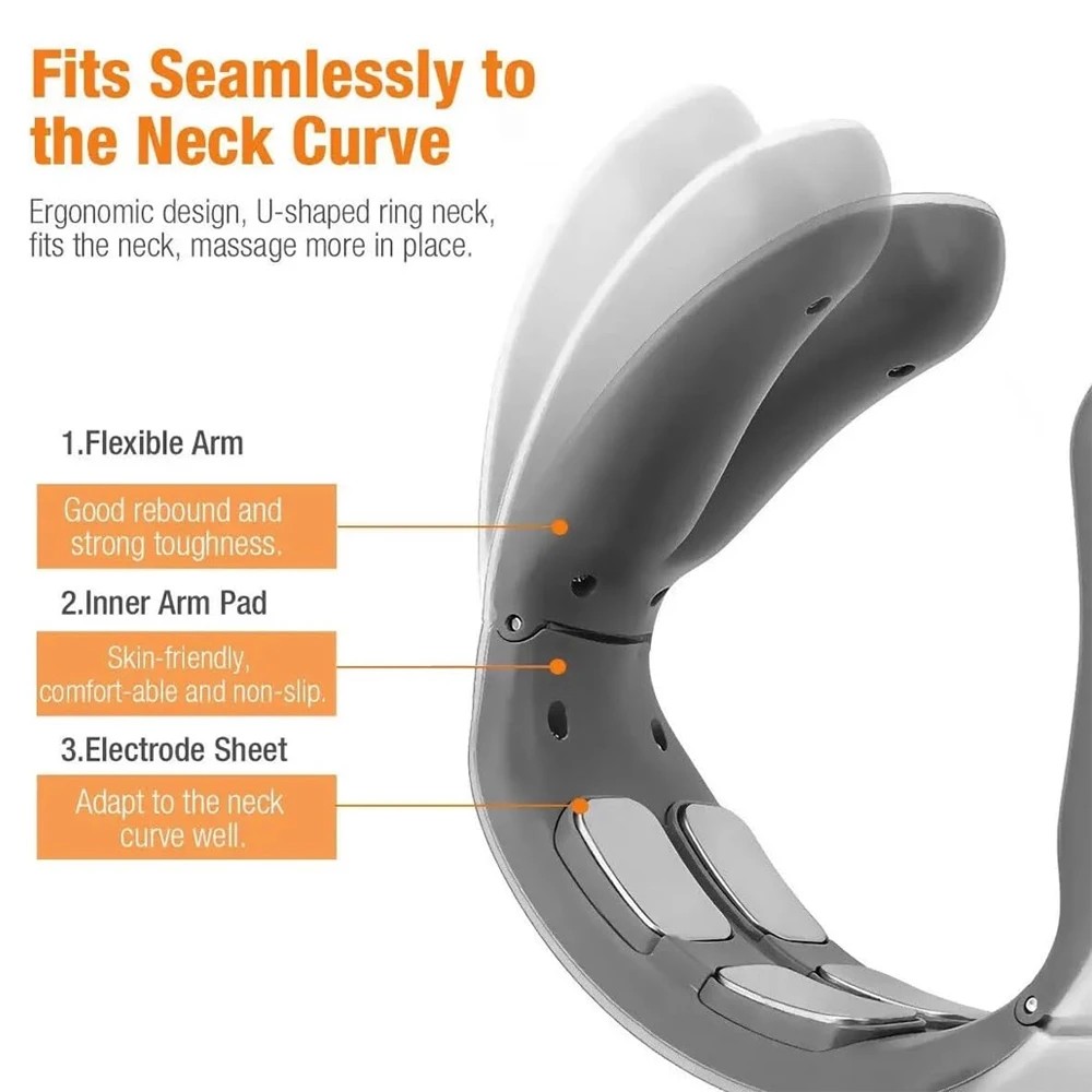 6 Mode Electric Neck Massager Neck and Shoulder Pulse Massager Muscle Relaxation Neck Massager Tool