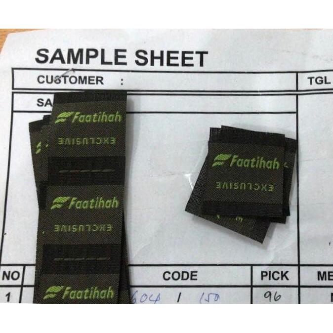 Woven label damask rajut,,,