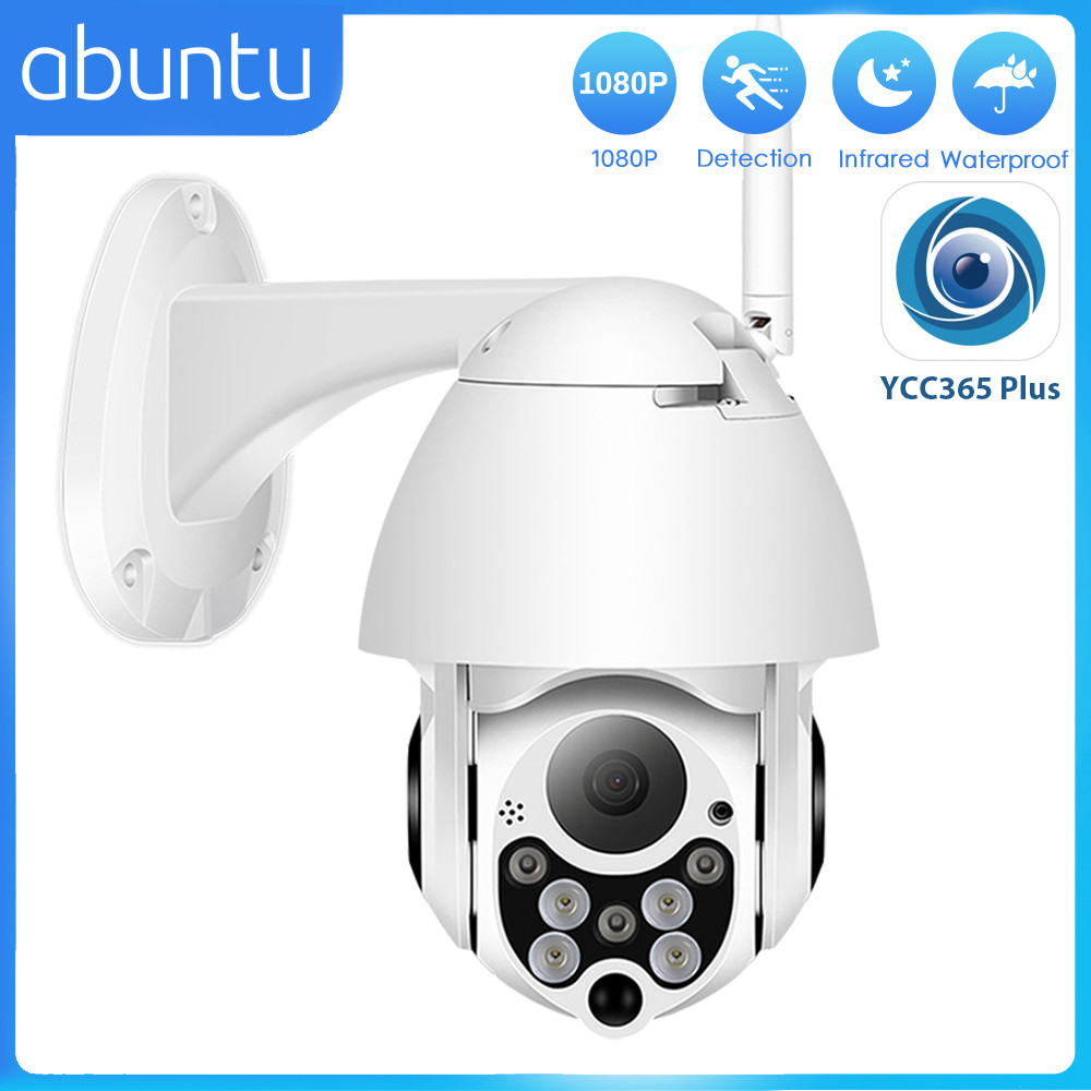 YCC365 Plus PTZ Wifi Camera Outdoor 1080P HD CCTV Security Camera 4x Zoom Waterproof Speed Dome
