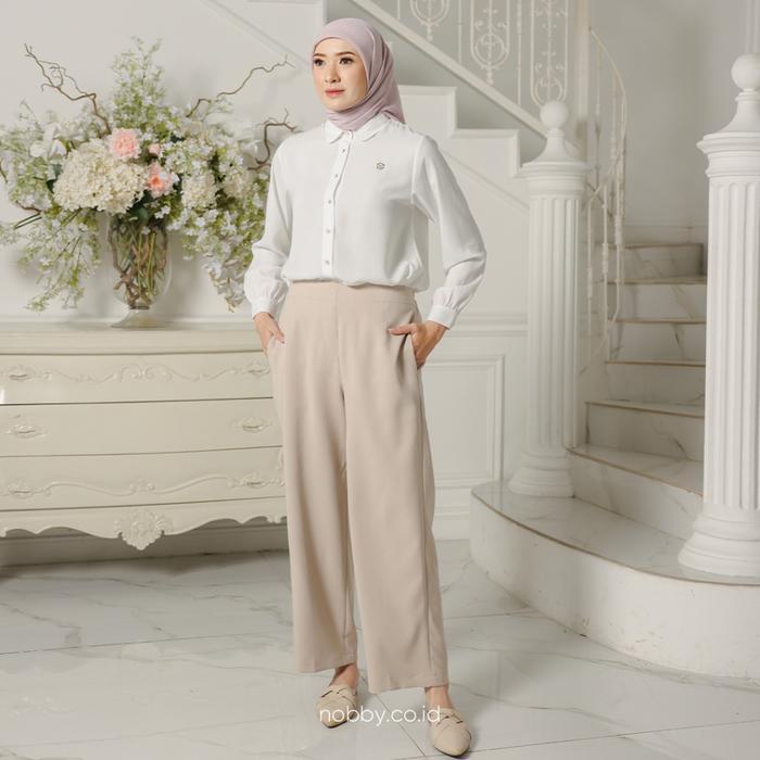Nobby Sakura Kulot Celana Casual Panjang Kulot Wanita Bahan Crystaline