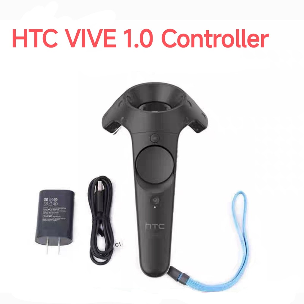 JUAL  New HTC Vive VR Wireless Controller Wand+Charger Power Supply+Strap Set For Virtual Reality He