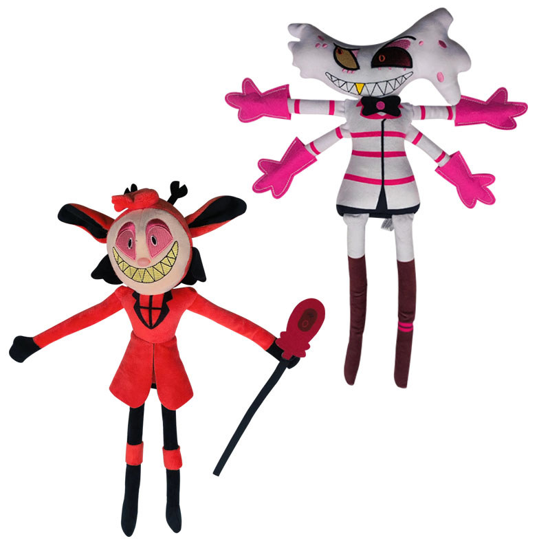 New 45CM The Amazing Hazbin Hotel Alastor Anime Cartoon Plush Toys Peripheral Plush Stuffed Doll