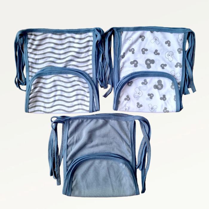 12 Pcs / 6 Pcs Popok Bayi Tali Kain Grey, Pink, Khaki, Bata Series Sni / Popok Kain Serian Premium