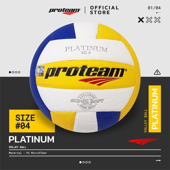 TERMURAH Bola Voli Volley B Platinum Blue-Yellow Bahan PU Japan rofiber Size 4 READY STOCK