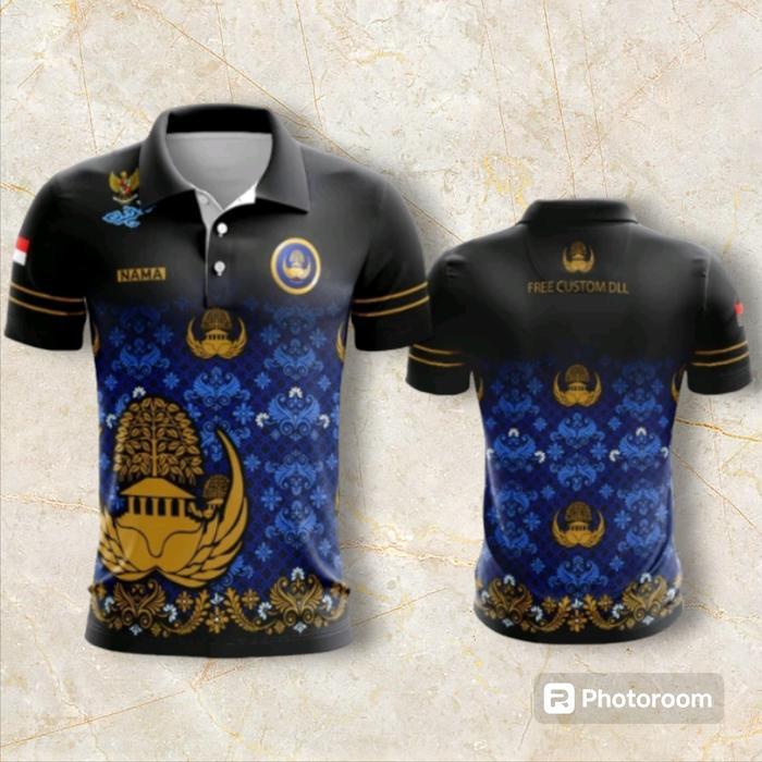Kaos Krah KORPRI Seragam Korpri Batik Pria Lengan Panjang