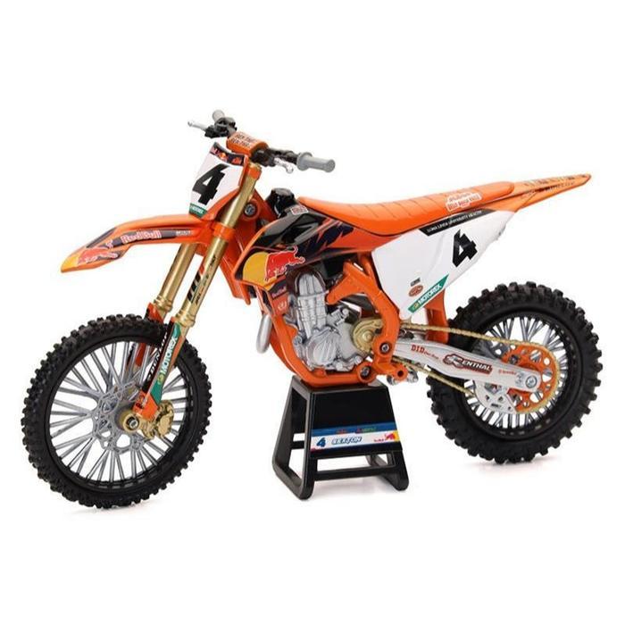 Newray 58473 Red Bull Ktm Motorcycle 450Sx-F Chase Sexton #4 1/12 Scale Miniatur Sepeda Motor