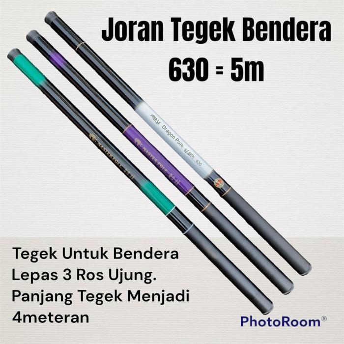 SIAPKIRIM Joran bendera Lentur Bahan Fiber Panjang 630 READY STOCK
