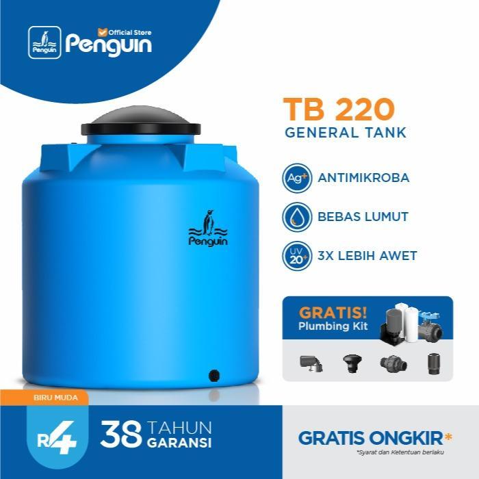 Penguin TB-220 2200 Liter Toren Tandon Tangki Air General Tank - Biru Muda