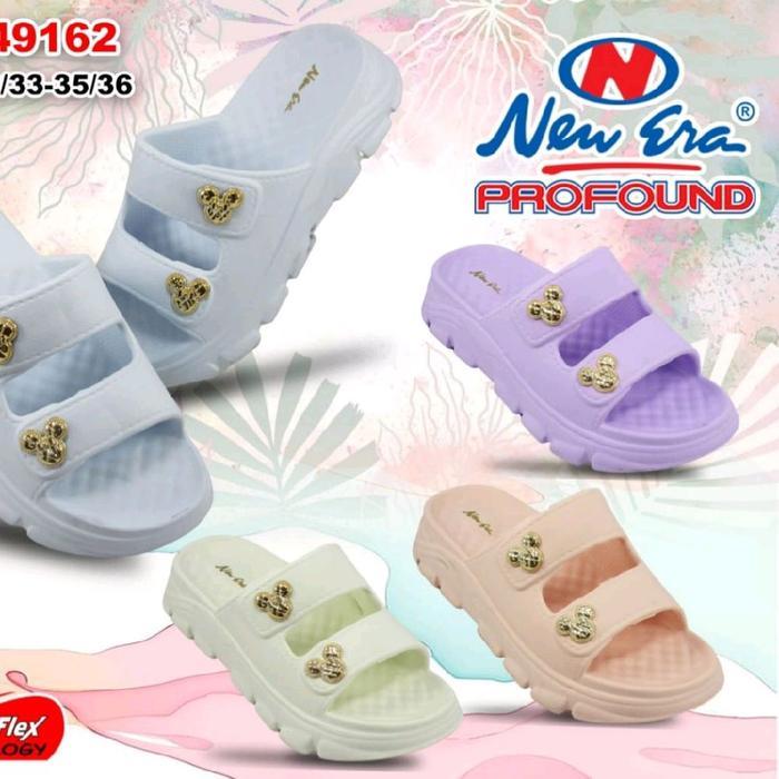 Sandal New Era Anak Cewek Tg 49162 Bahan Full Karet