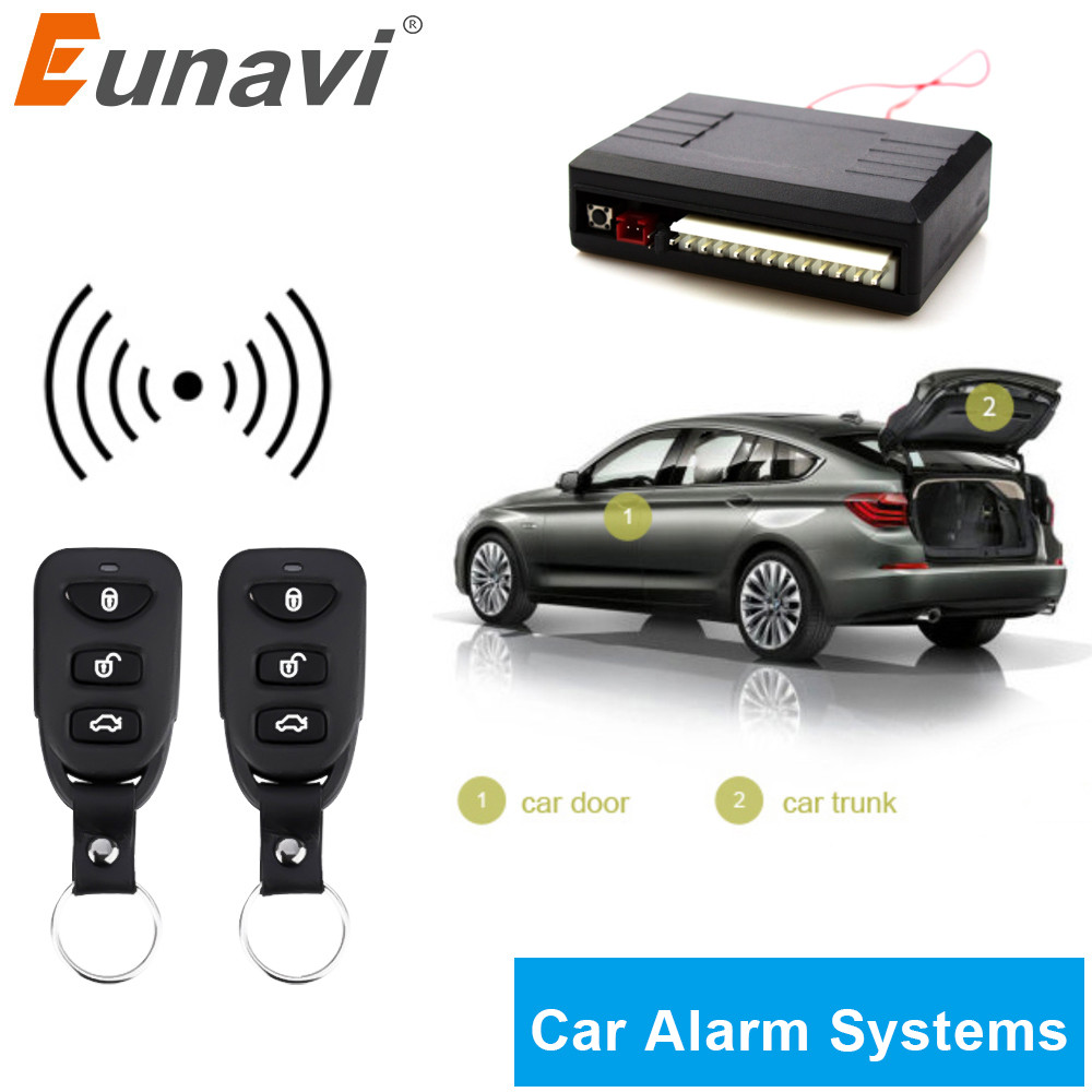 Eunavi Universal Car Alarm Systems Auto Remote Central Kit Door Lock Keyless Entry System Central Lo