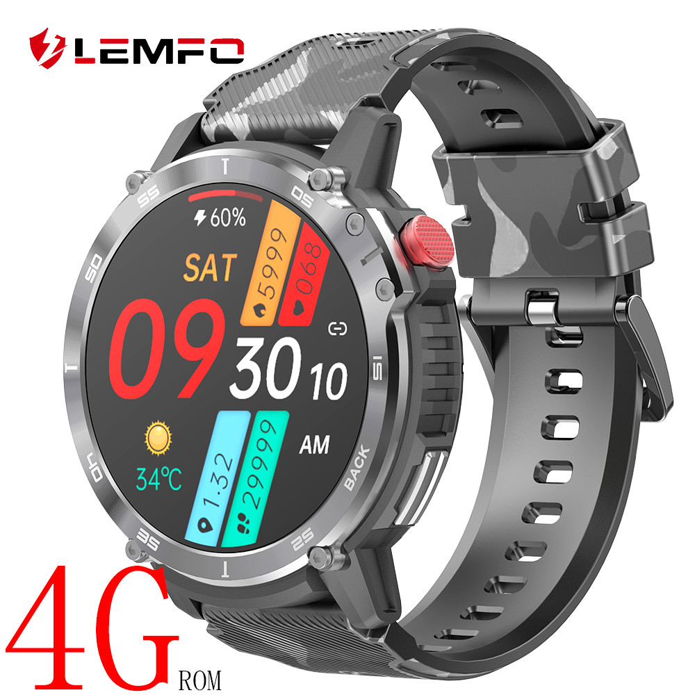 LEMFO smart watches for men ip68 waterproof 4G ROM support connect headset C22 smartwatch 2023 7day 