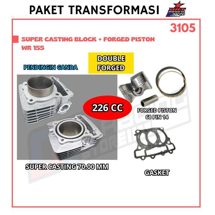 PAKET BORE UP WR 155 - BLOCK CASTING - PISTON 70 - BRT PROMO 3105
