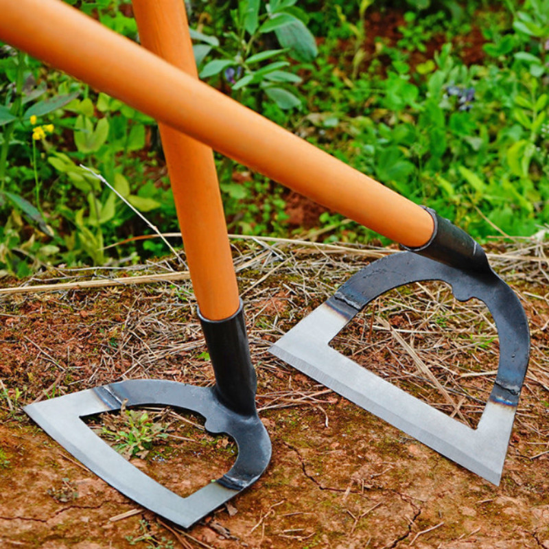 All-Steel Hardened Hollow Hoe Weeding Rake Labor-saving Weeding  Loosening Soil Artifact Harrow Hand