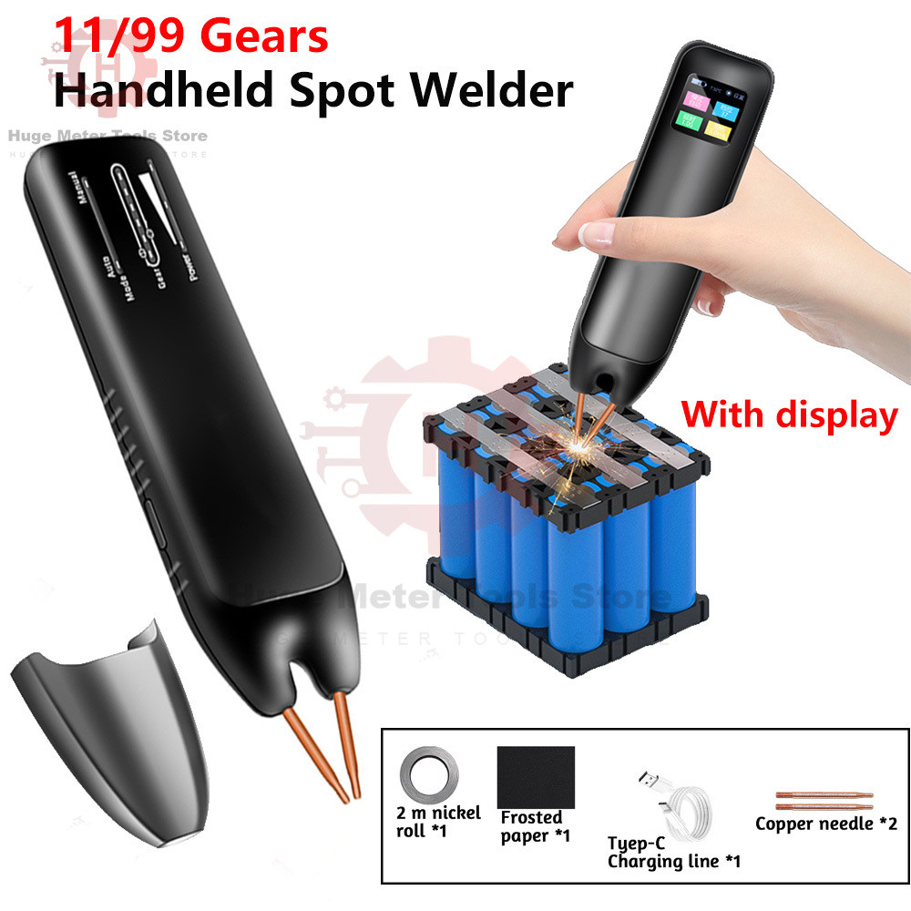 11/99 Gears Spot Welder Adjustable Portable Handheld Digital Display Spot Welder Machine Automatic