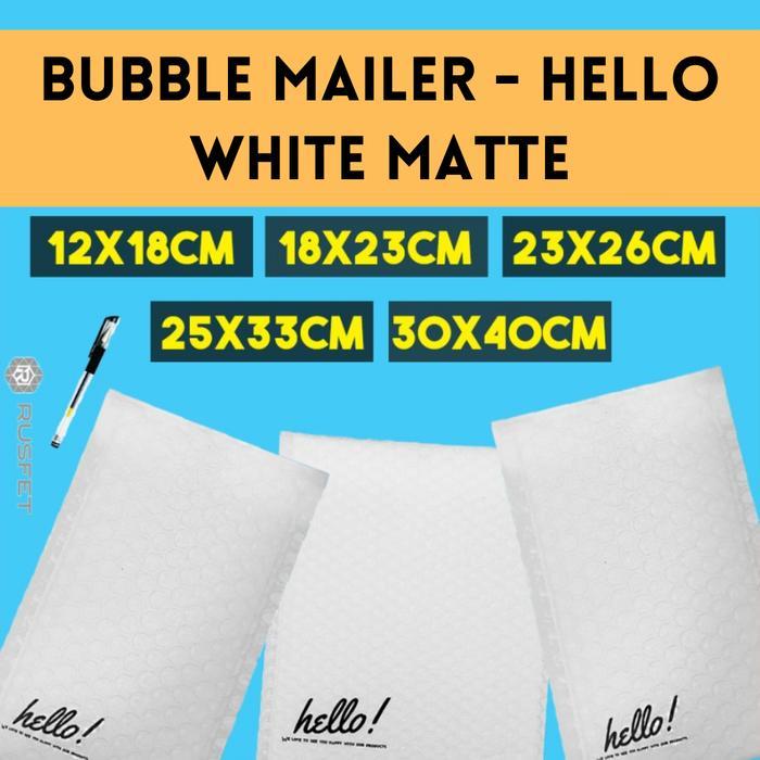 Amplop Bubble Mailer Rusfet White Matte / Putih Kantong Buble Wrap