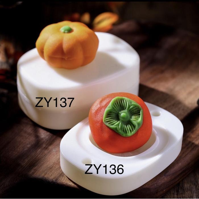 Cetakan Kue Zy137 Wagashi Mochi Mooncake Model Pumpkin Orange Jeruk