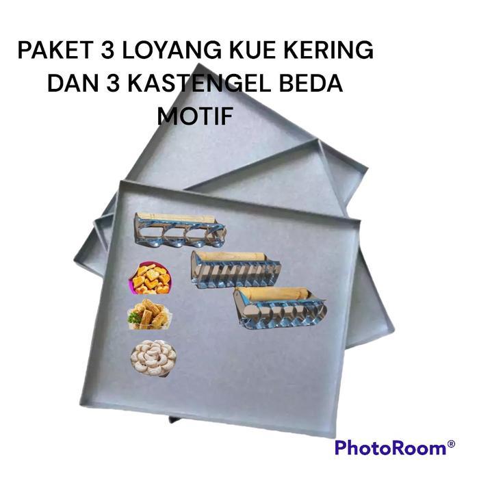 paket 3 pcs loyang bima dan 3 kastengel sabit persegi dan love Gratis Ongkir