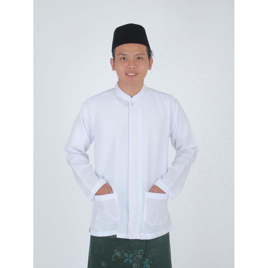 TERLARIS BAJU KOKO PUTIH Lengan Panjang Termurah Bonus Dus Tiap Kemeja