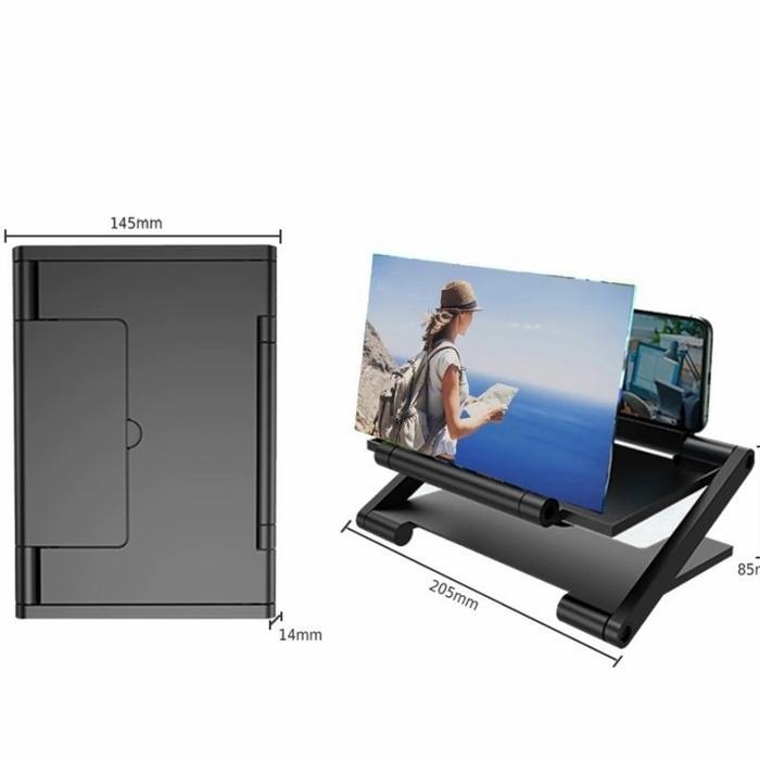 Kaca Pembesar Screen Layar Hp 3D Folding Phone F6 Kaca Ajaib Bioskop Terbaik