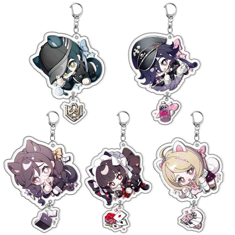 Anime Danganronpa V3: Killing Harmony Keychain Cosplay Saihara Shuichi Kokichi Oma Pendant Key Ring