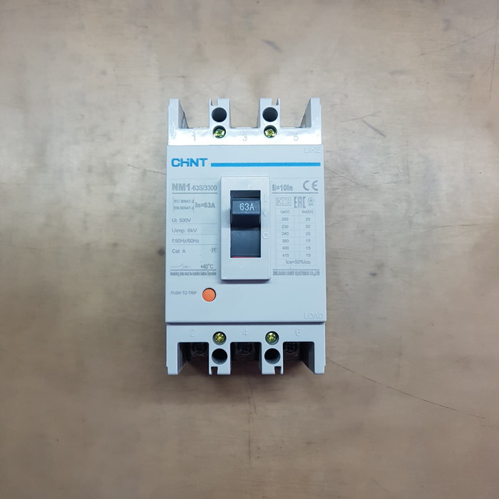 Chint Mccb 3P 63A 15Ka Nm1-63S / Nfb / Breaker 3 Phase 63 Ampere