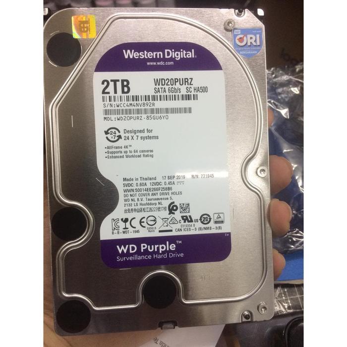 HARDISK WD PURPLE 2TB / HARDISK CCTV WD PURPLE