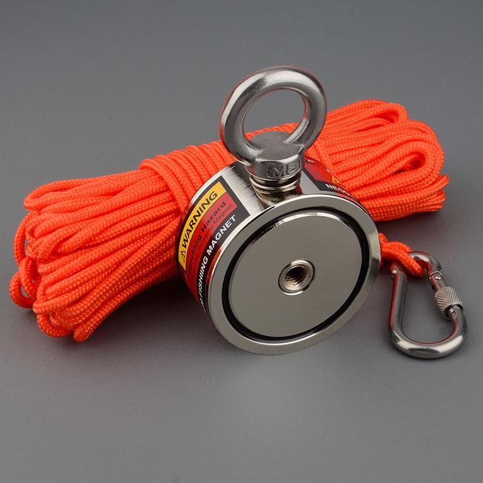 Strong Powerful Neodymium Magnet Double Side Search Magnet Super Power Salvage Fishing Magnetic