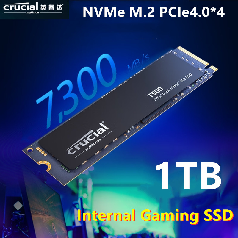 PROMO Crucial SSD T500 500GB 1TB 2TB Gen4 NVMe M.2 Internal Gaming Internal solid-state drive, Lapto