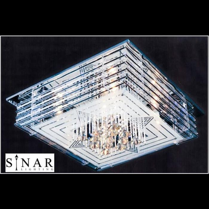 LAMPU PLAFON KRISTAL REMOTE 9075 -50 SALE