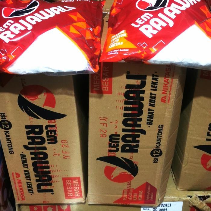 Lem Rajawali Putih Plamuur Plamir Lem Kayu 700 Gram 1 Dus 12 Kantong