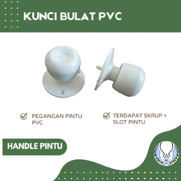 KUNCI PINTU BULAT PVC KAMAR MANDI / KNOP GAGANG PINTU KAMAR MANDI PVC