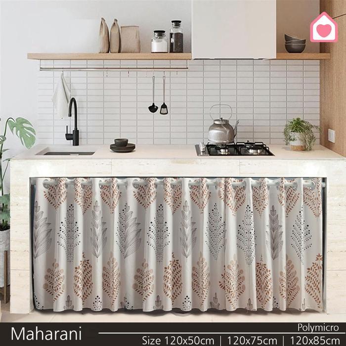 Gorden Kolong Dapur Smokring Bawah Kompor Curtain Tirai Hordeng Bawah Meja Dapur Aesthetic Motif