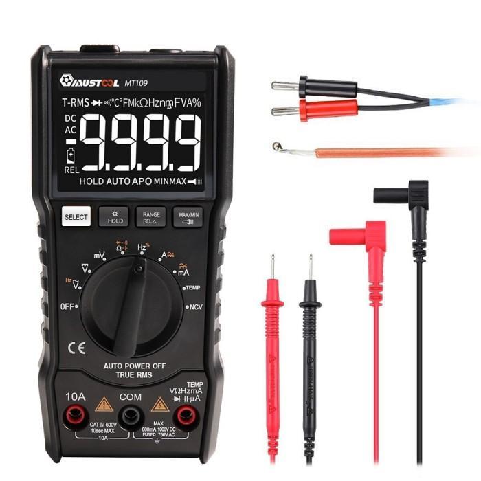 . MUSTOOL MT109 PORTABLE 9999 COUNTS TRUE RMS MULTIMETER AC -
