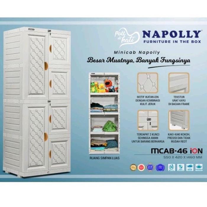 Napolly Lemari Pakaian Plastik - Lemari Susun, Napolly Mini Cabinet