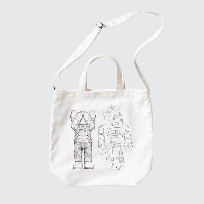 Tas Jinjing 2Way Kaws + Warhol Uniqlo Original Tote Wanita Co