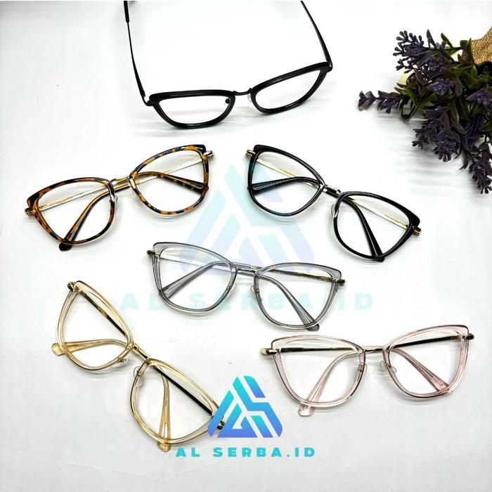 Kacamata Model Semi Cat Eye dengan Variasi Lensa - Eyewear - Glasses Bluecromic Photocromic leopard