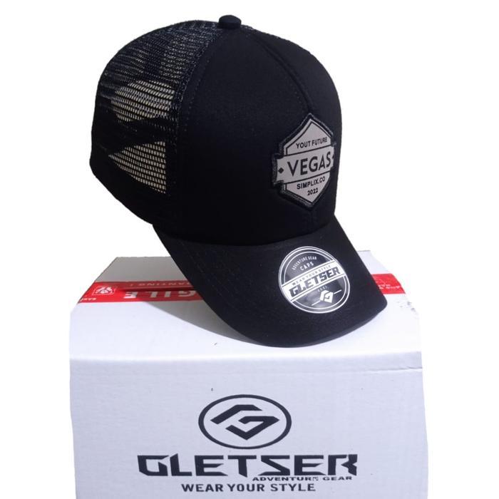 trucker hat vegas premium Elegan Topi Kanvas casual football