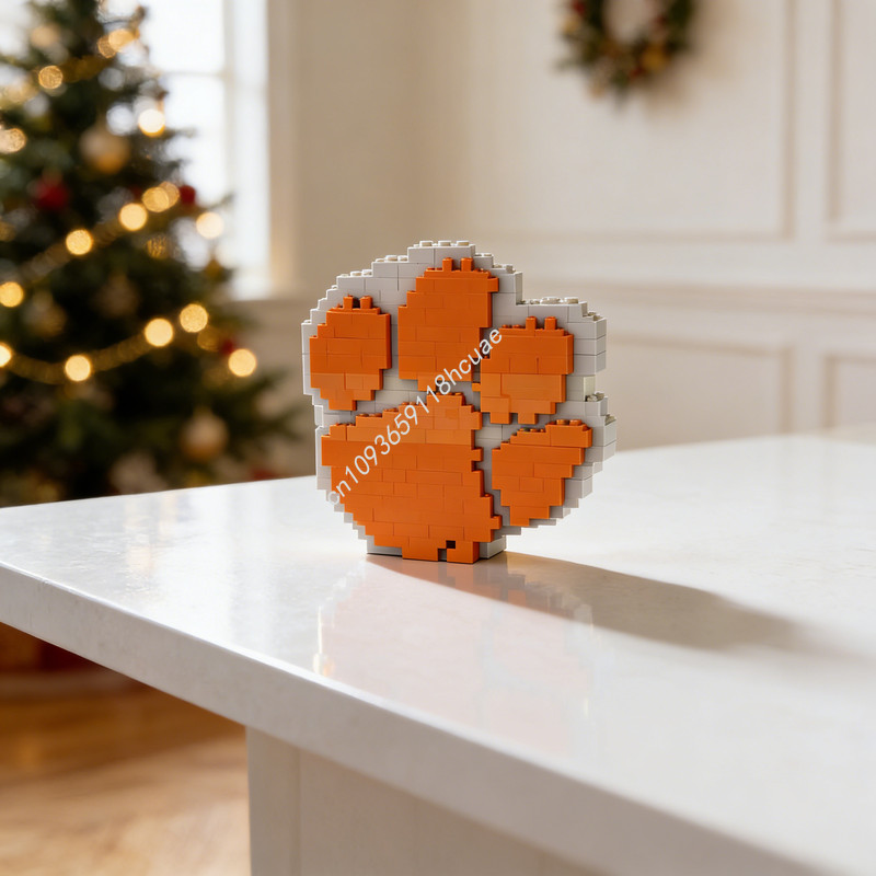 613pcs MOC Clemson Paw Model Building Blocks Construction Assemble DIY Creative Christmas Gift Idea